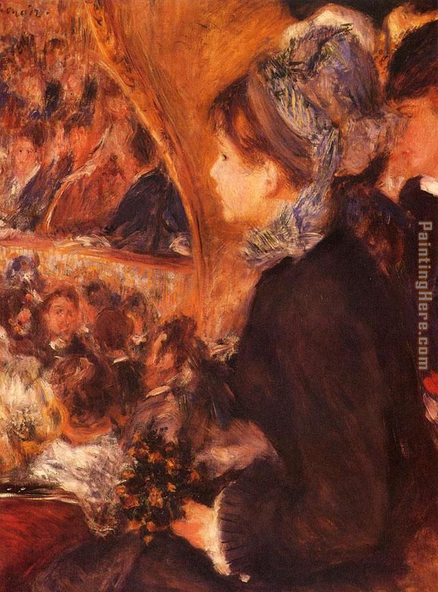 At The Theatre painting - Pierre Auguste Renoir At The Theatre art painting